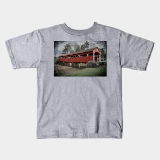 Trostletown Covered Bridge Stoystown Pennsylvania Kids T-Shirt